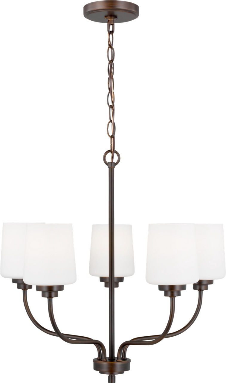Windom Five Light Chandelier Bronze