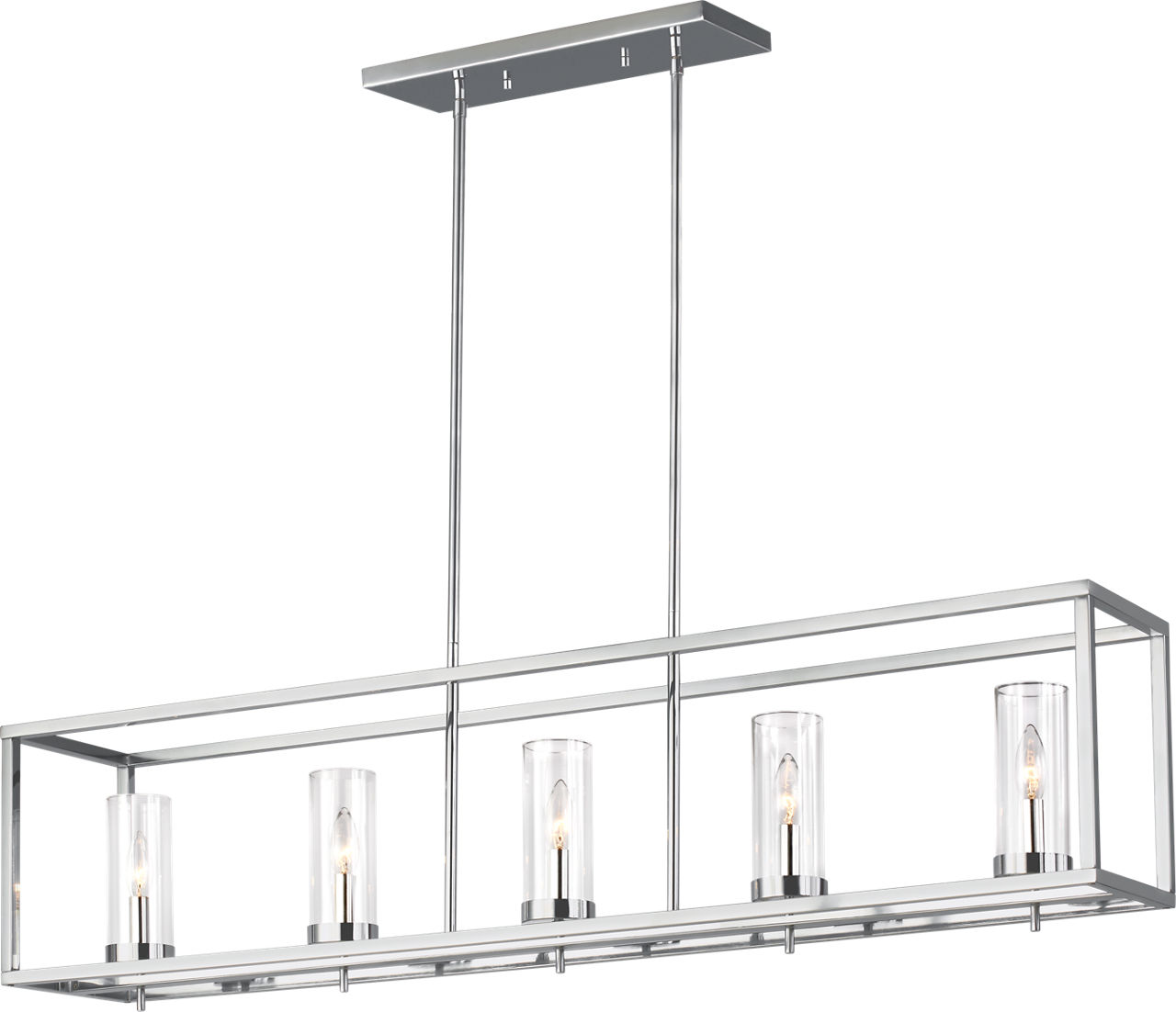 Zire Five Light Linear Pendant in Chrome