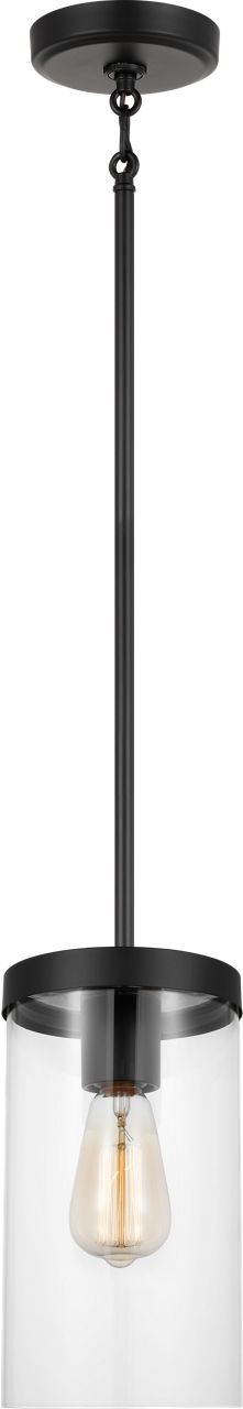 Zire One Light Pendant in Midnight Black