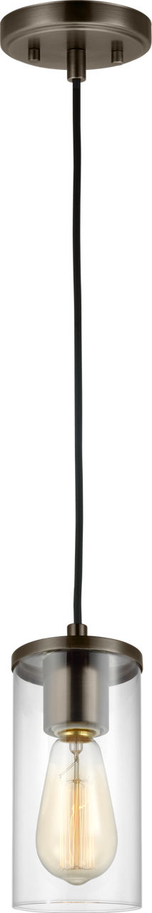 Zire One Light Mini-Pendant in Pewter Bronze