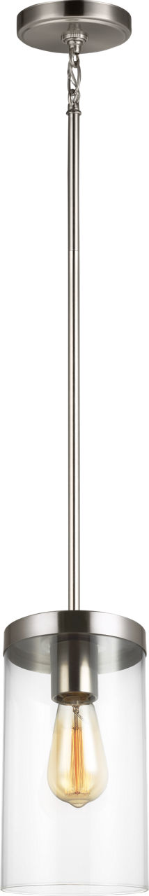 Zire One Light Pendant in Brushed Nickel