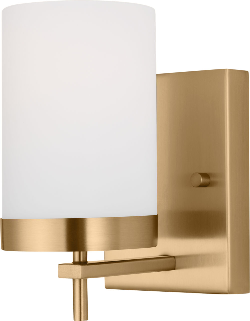Zire One Light Wall / Bath Sconce in Satin Brass Bulbs Included