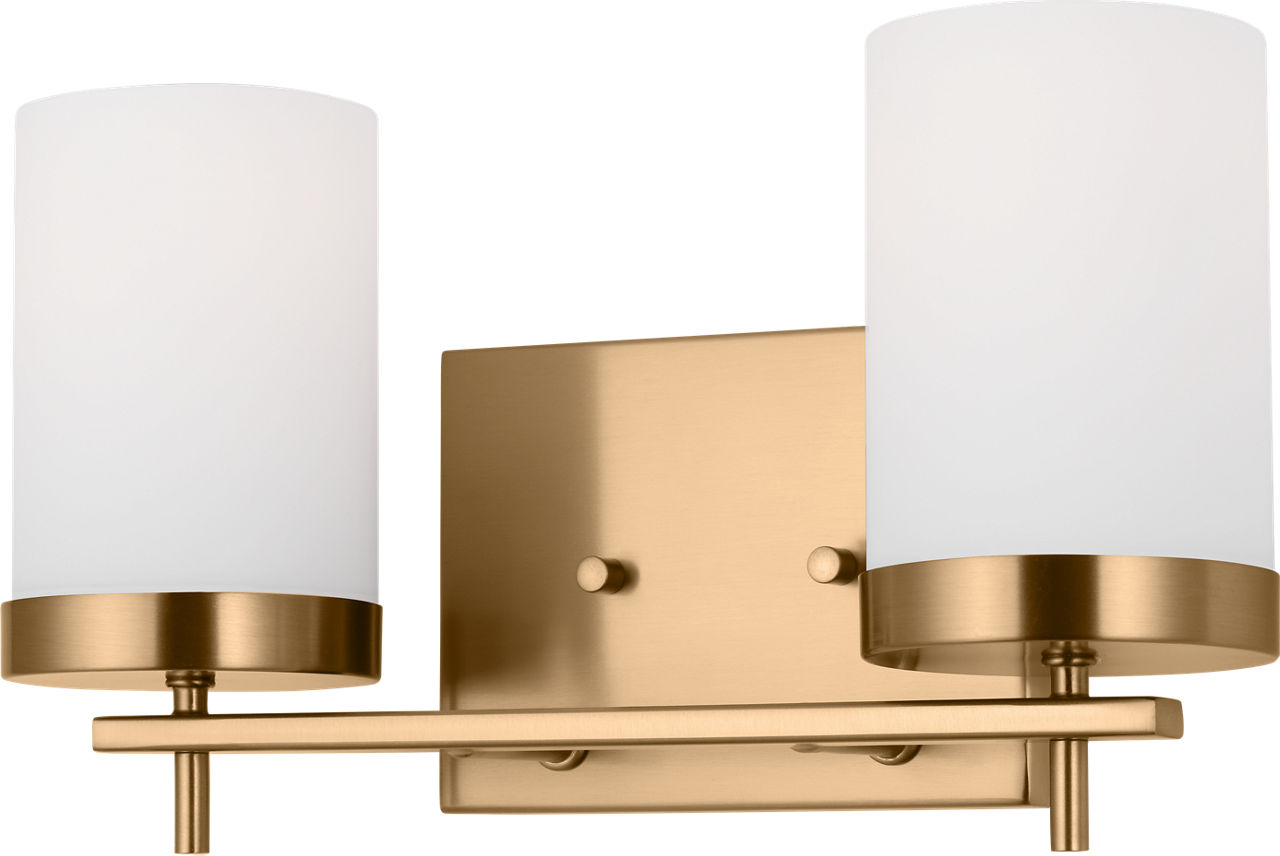 Zire Two Light Bath Satin Brass