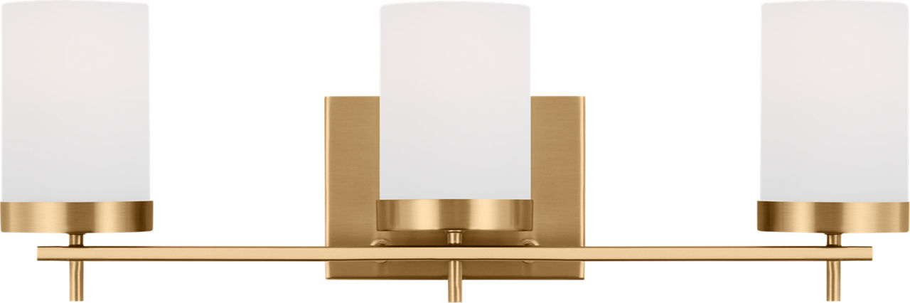 Zire Three Light Bath Satin Brass