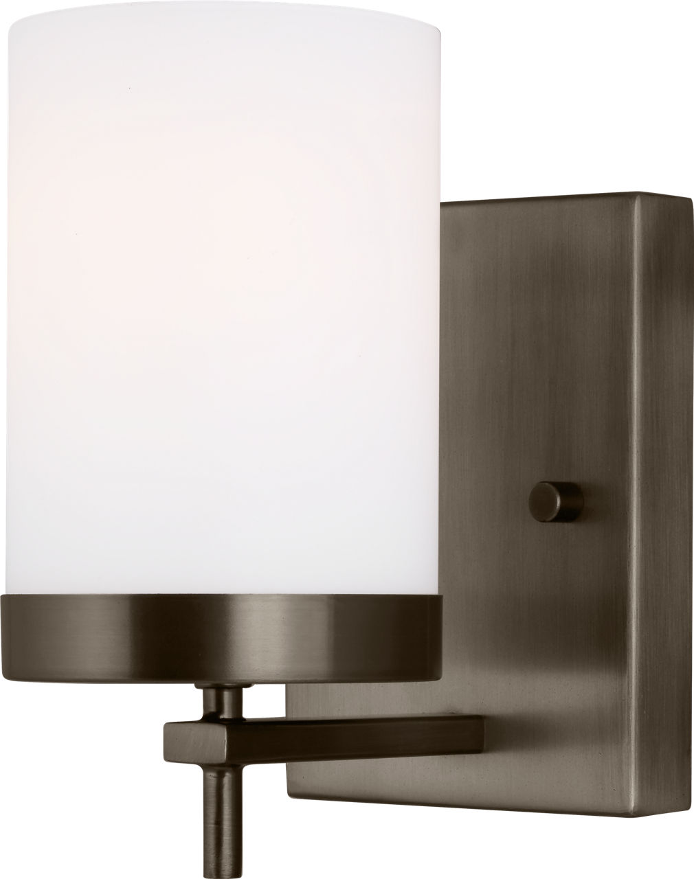 Zire One Light Wall / Bath Sconce in Pewter Bronze Bulbs IIncluded