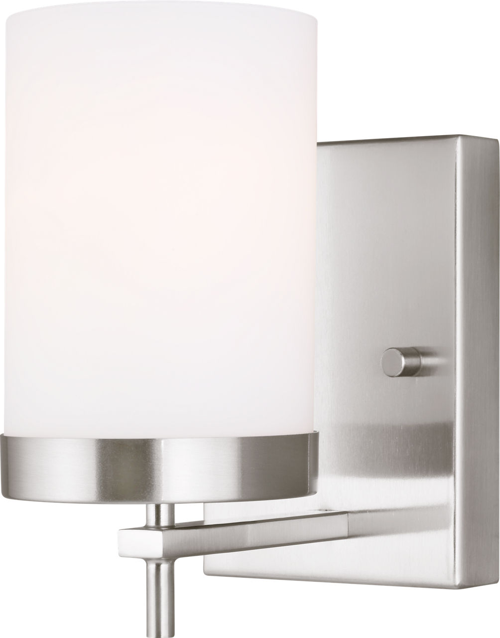 Zire One Light Wall / Bath Sconce in Brushed Nickel Bulbs IIncluded