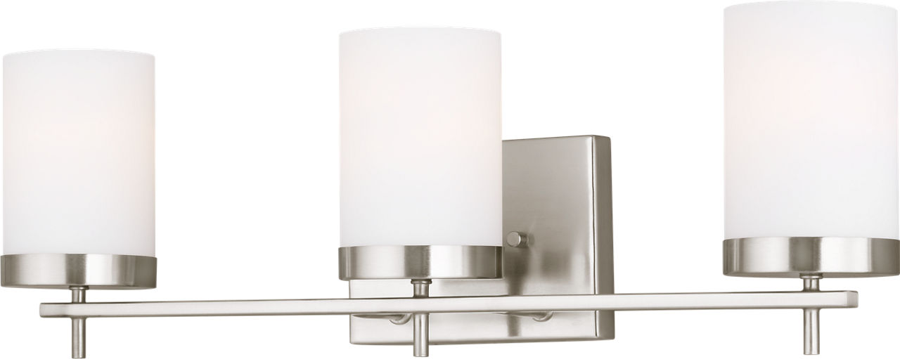 Zire Three Light Bath Brushed Nickel