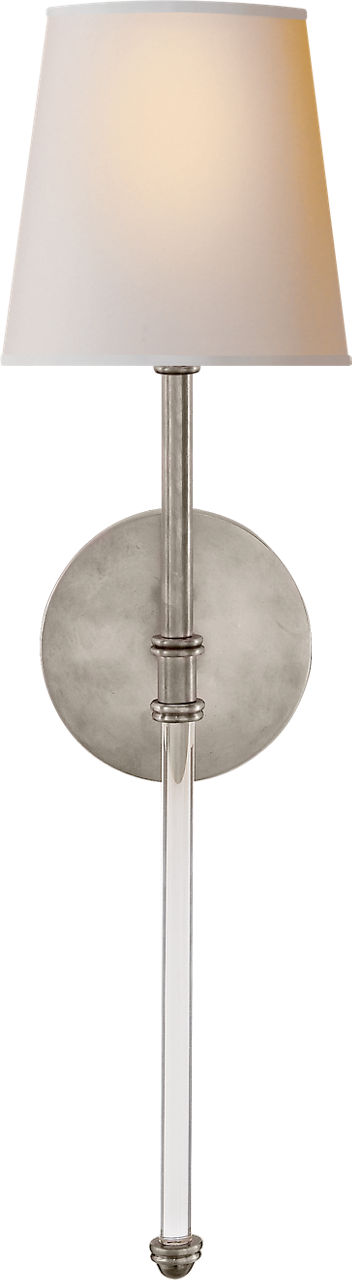Camille Sconce in Antique Nickel with Natural Paper Shade