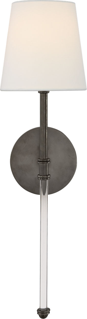 Camille Sconce in Bronze with Linen Shade