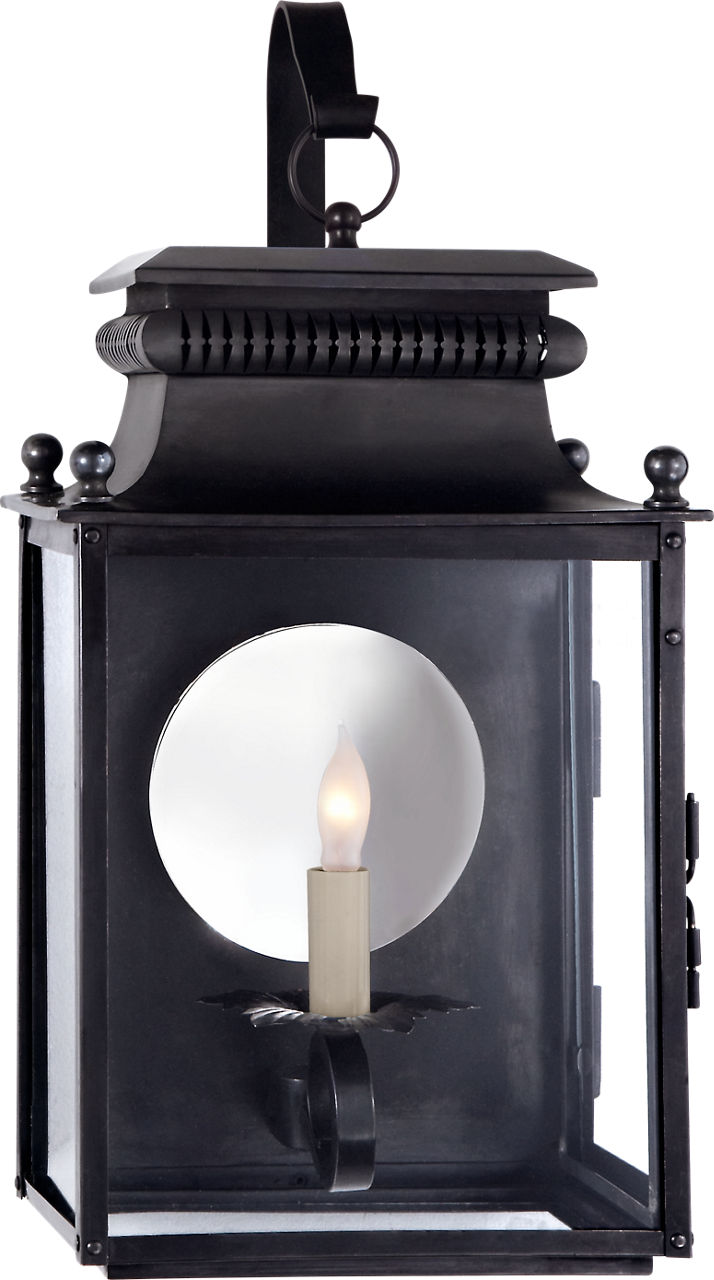 Honore Small Bracketed Wall Lantern in Blackened Copper
