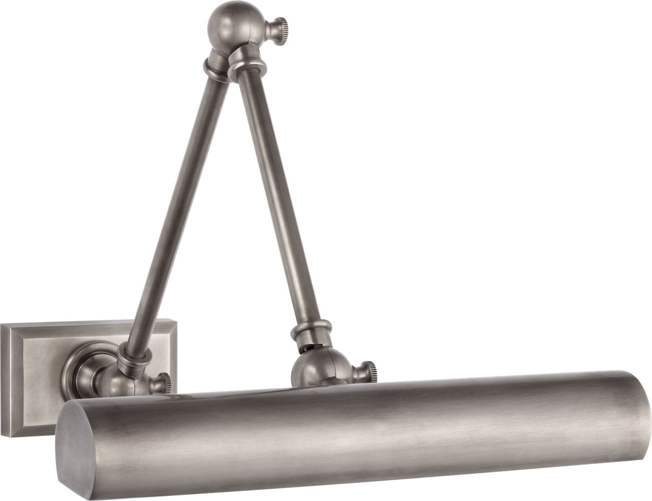 Cabinet Maker 12" Double Library Light in Antique Nickel