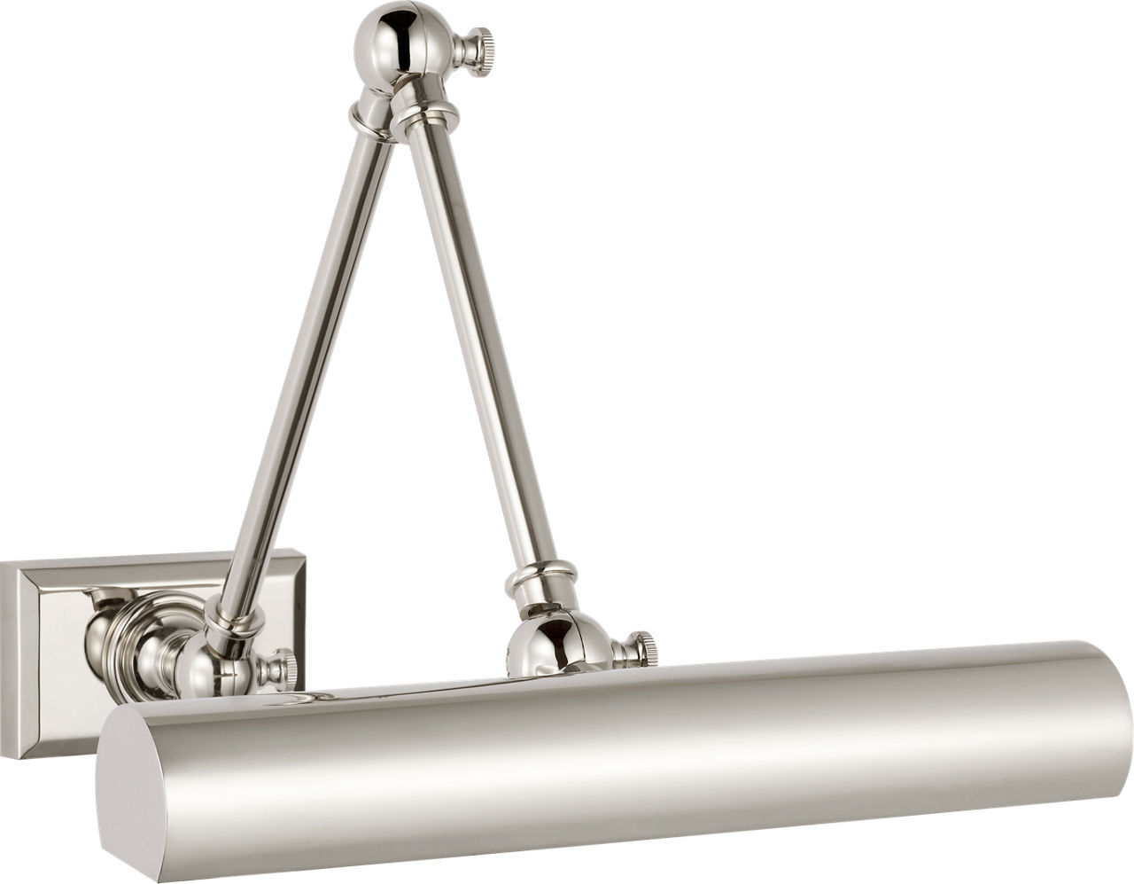 Cabinet Maker 12" Double Library Light in Polished Nickel