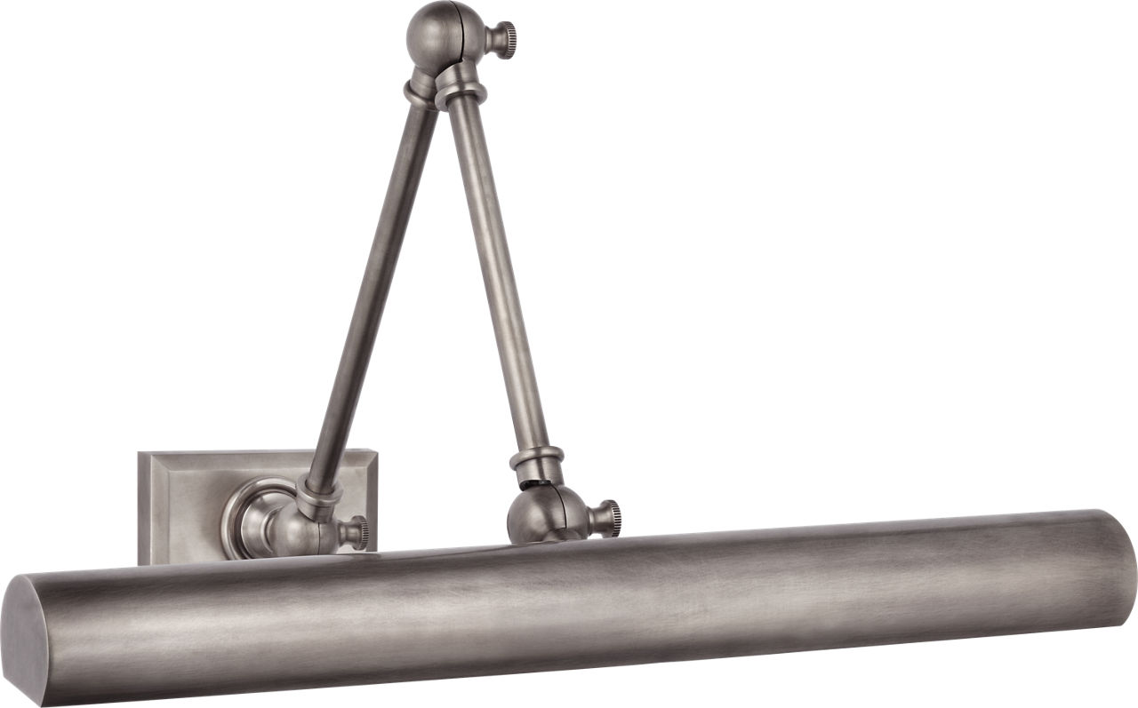 Cabinet Maker 18" Double Library Light in Antique Nickel