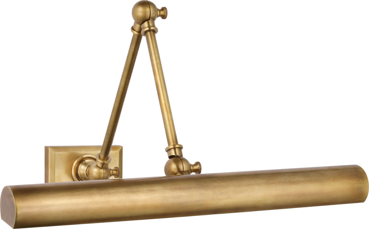 Cabinet Maker 18" Double Library Light in Hand-Rubbed Antique Brass