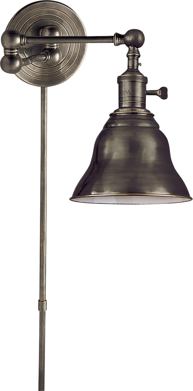 Boston Swing Arm in Bronze with SLE Shade