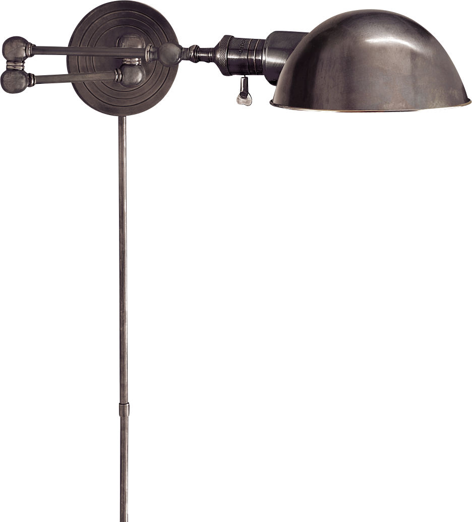 Boston Swing Arm in Bronze with SLG Shade