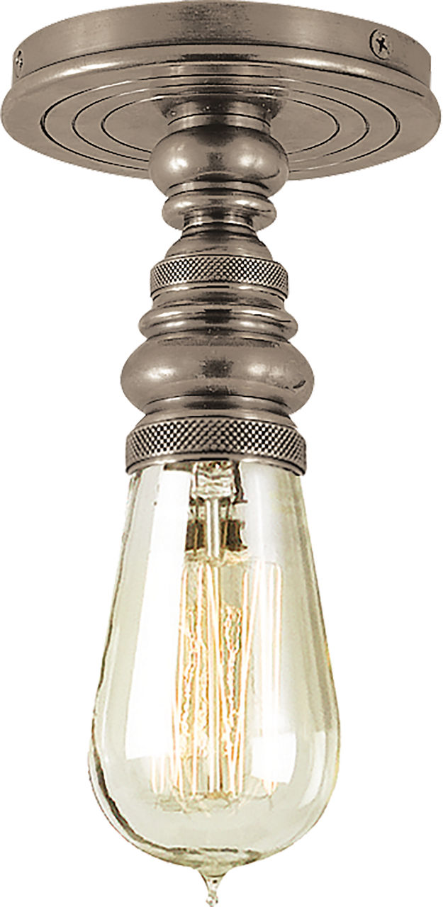 Boston Single Flush Mount in Antique Nickel