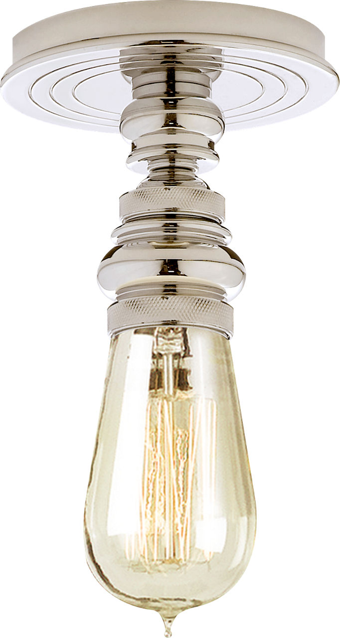 Boston Single Flush Mount in Polished Nickel