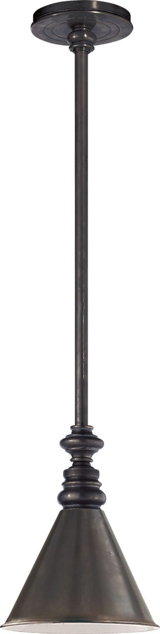 Boston Pendant in Bronze with Mini Slant Shade