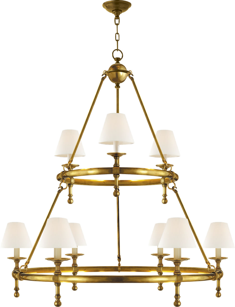 Classic Two-Tier Ring Chandelier - SL5813 | Visual Comfort