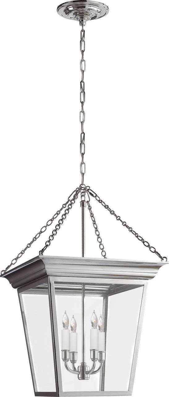 Cornice Small Lantern in Polished Nickel