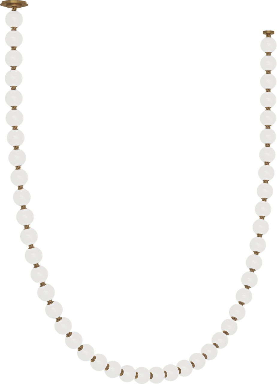 Perle 132 Chandelier in Natural Brass 3000K Remote 277V