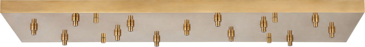 54" Rectangular Multiport Canopy Hand Rubbed Antique Brass