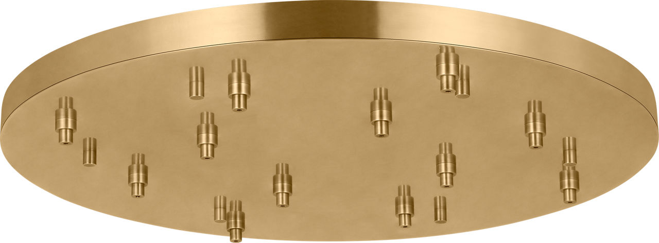 36" Round Multiport Canopy hand rubbed antique brass