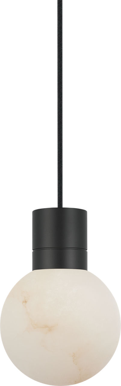Mina Alabaster Small Pendant Black Cord Black 3000K 90 CRI
