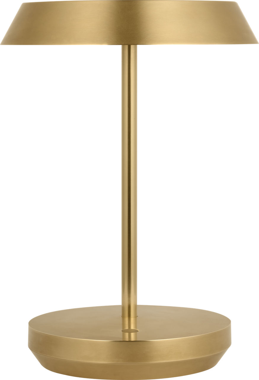 Tepa Short Accent Rechargeable Table Lamp Hand Rubbed Antique Brass 2700K 90 CRI