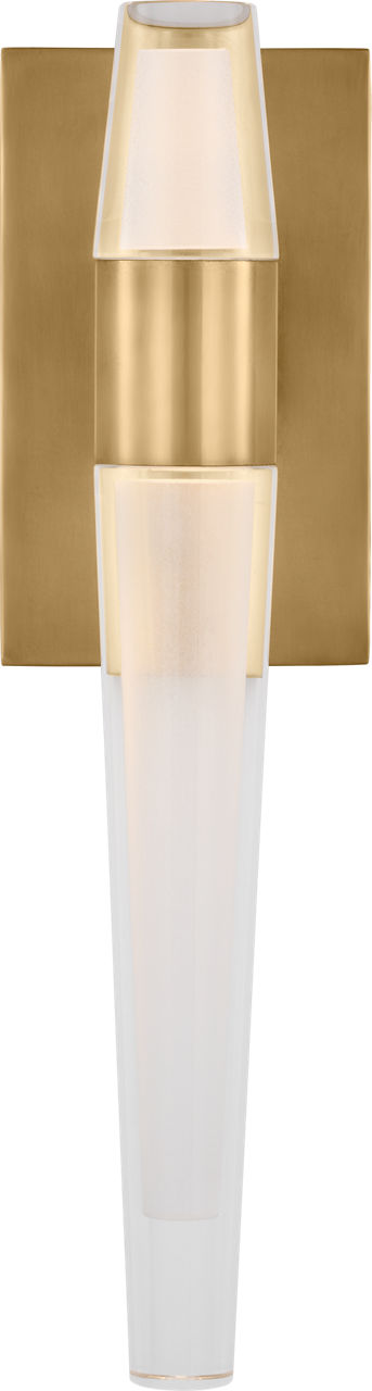 Lassell Single Sconce in Natural Brass 2700K 277V