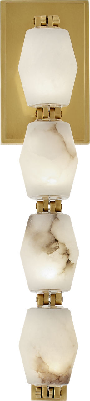 Collier Alabaster 15 Sconce in Hand-Rubbed Antique Brass 3000K