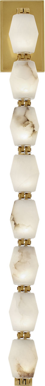 Collier Alabaster 28 Sconce in Hand-Rubbed Antique Brass 3000K