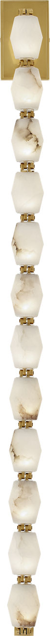 Collier Alabaster 40 Sconce in Hand-Rubbed Antique Brass 3000K