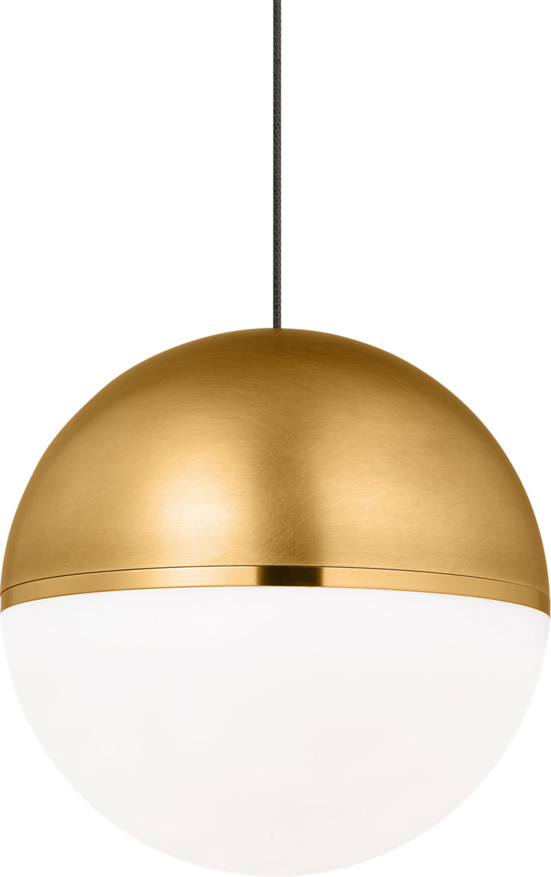 Akova Pendant in Aged Brass with Aged Brass-Bright Brass FreeJack Bulb(s) Included
