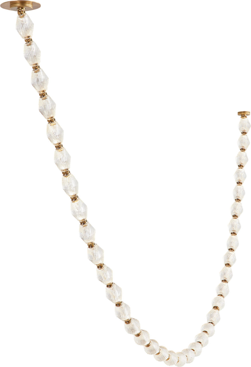 Collier 108 Chandelier Natural Brass Integrated LED 90 CRI 2700K 120V (Remote)