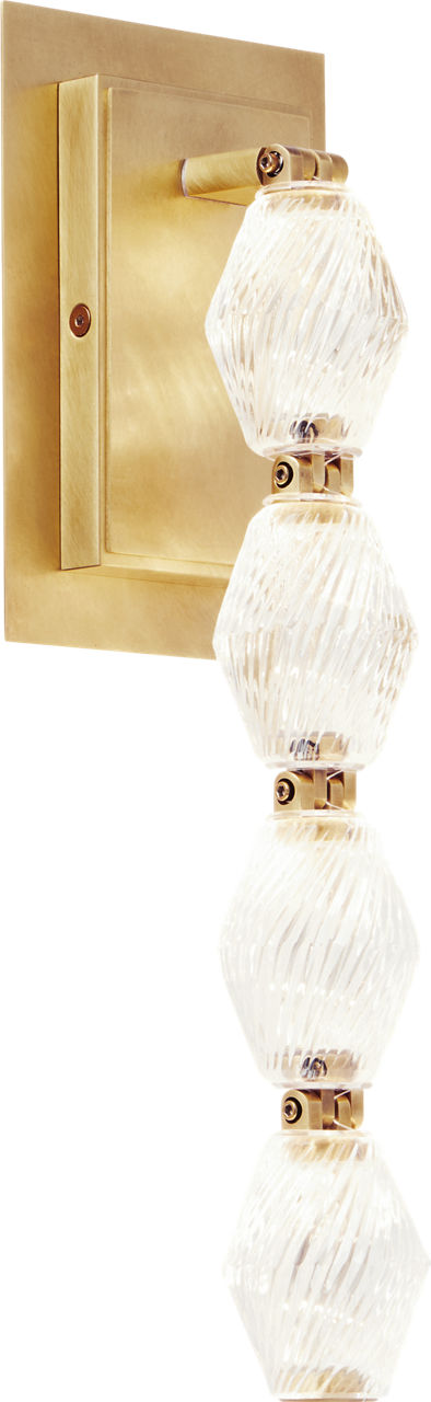 Collier 15 Wall Sconce Natural Brass Integrated LED 2700K 90 CRI 120-277V Universal