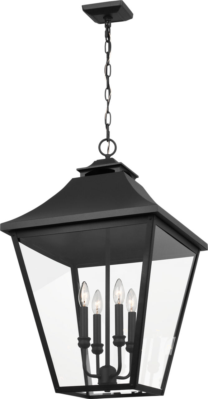 Galena Large Pendant Textured Black