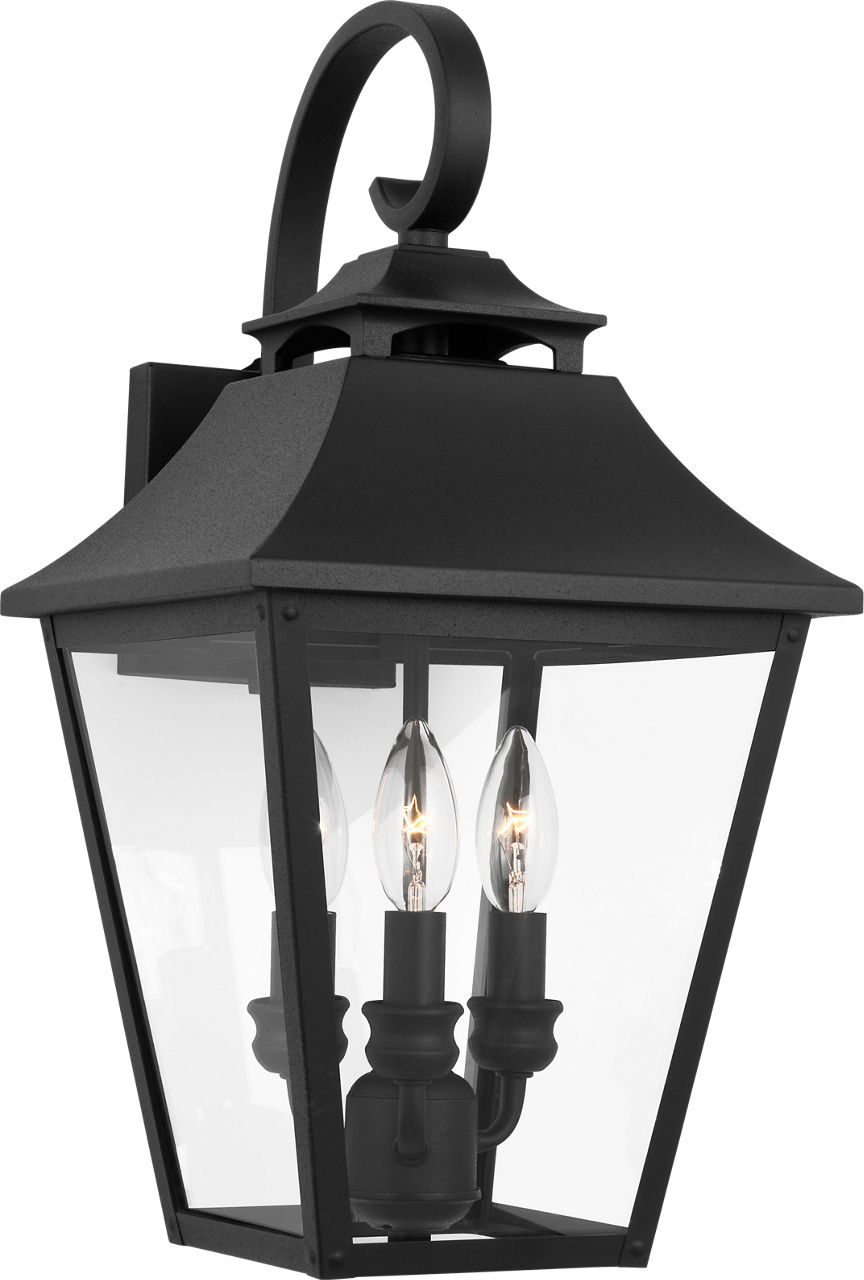 Galena Medium Lantern Textured Black
