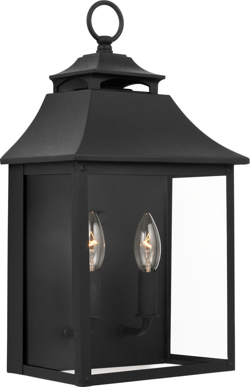Galena Pocket Wall Lantern Textured Black