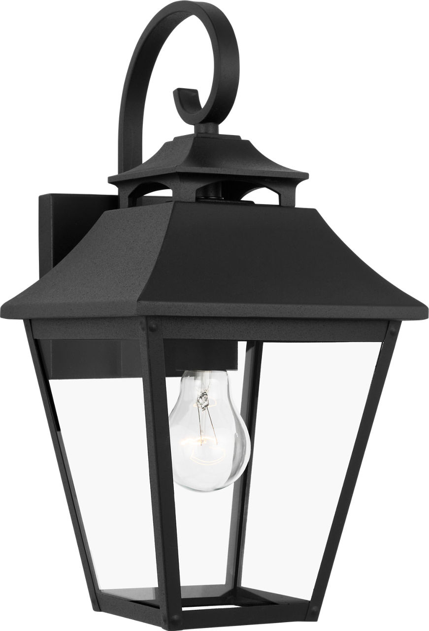 Galena Small Lantern Textured Black