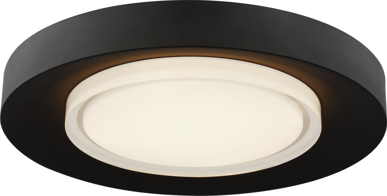 Hilo 16 Flush Mount Nightshade Black 2700K 90 CRI integrated led 90 cri 2700k 120v-277v unv