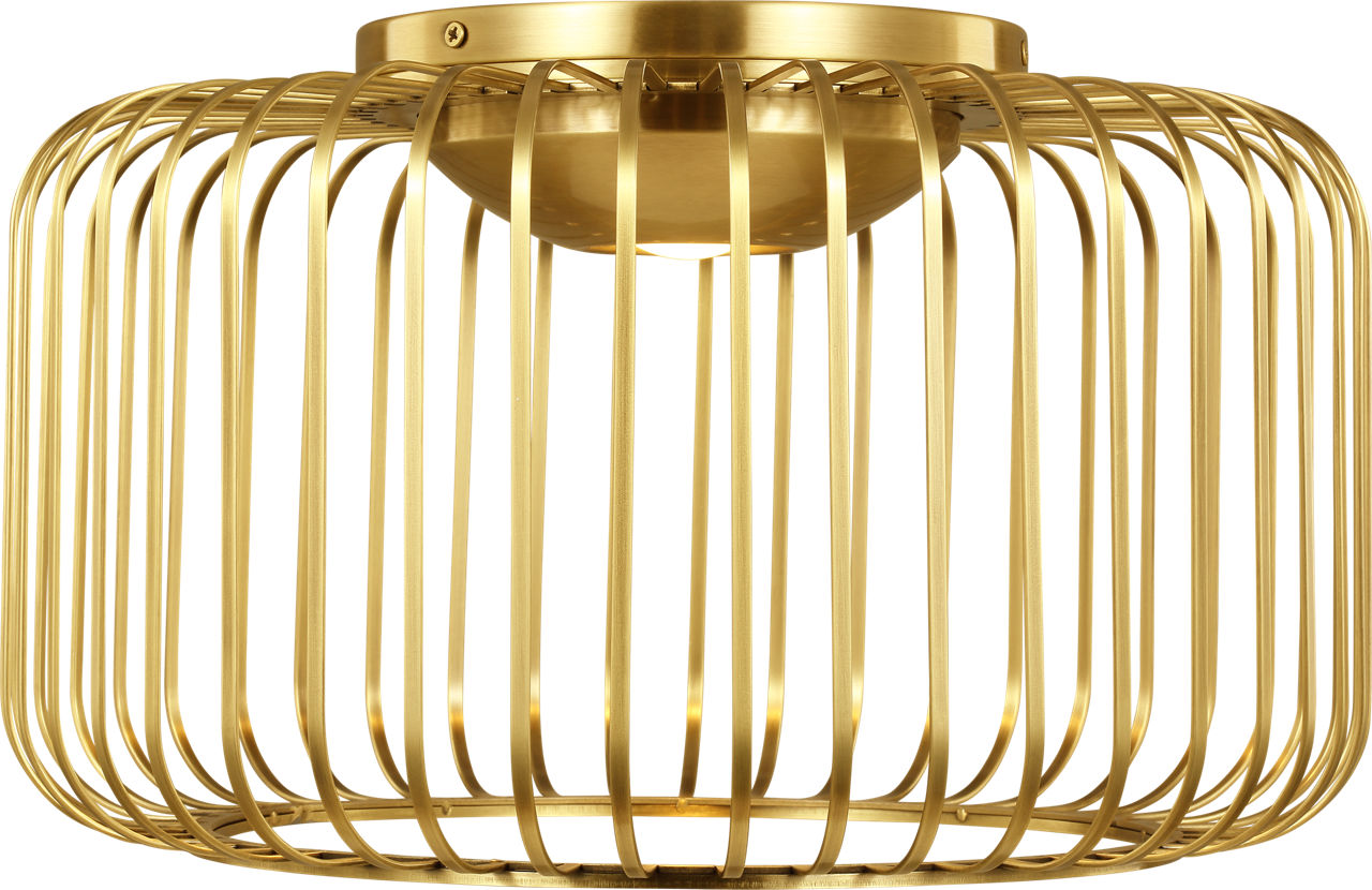 Kai 15 Flush Mount Plated Brass LED 90 CRI 3000K 120V