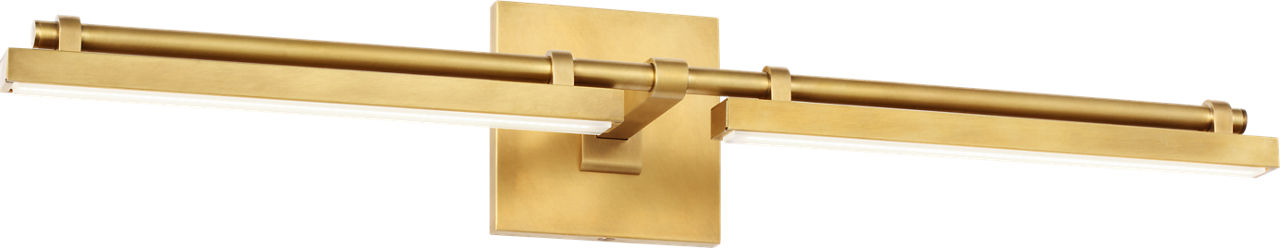Kal Medium Vanity Natural Brass Integrated LED 90 CRI 3000K 120-277V