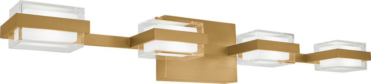 Kamden 4-Light Bath Natural Brass 3000K 90 CRI LED 3000k 120v