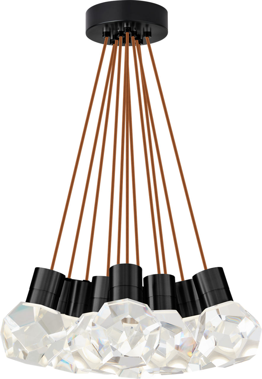 Kira Pendant 11-Light Copper Cord Black 3000K Integrated LED 90 CRI 3000K 120V