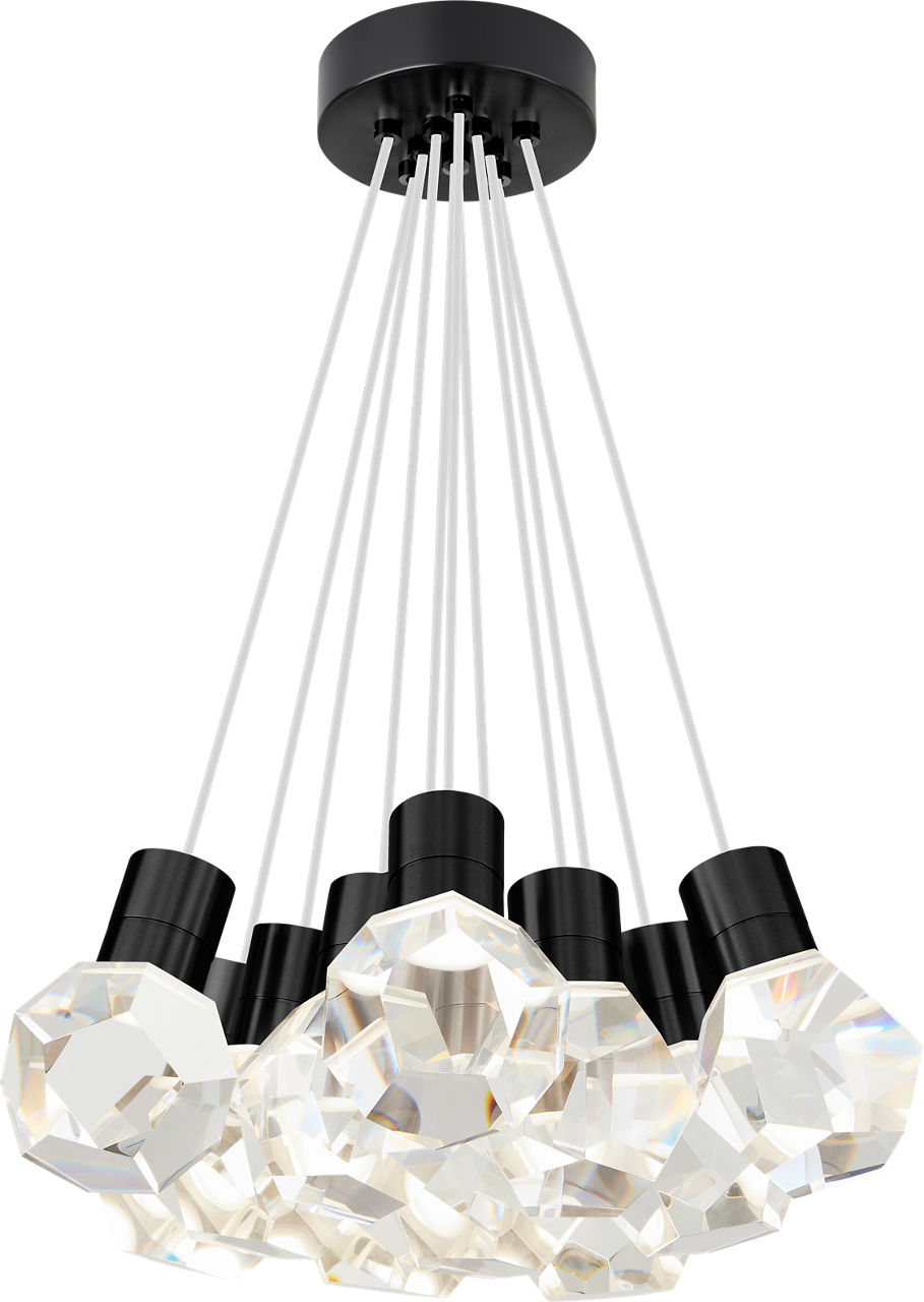 Kira Pendant 11-Light White Cord Black 2200K Integrated LED 90 cri 2200k 120v