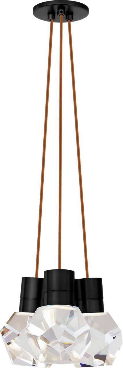 Kira Pendant 3-Light Copper Cord Black 3000K Integrated LED 90 CRI 3000K 120V
