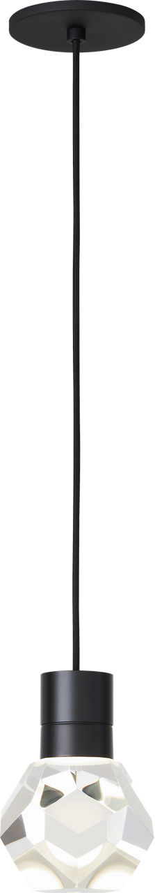 Kira Pendant 1-Light Red Cord Black LED 90 CRI 3000K 120V