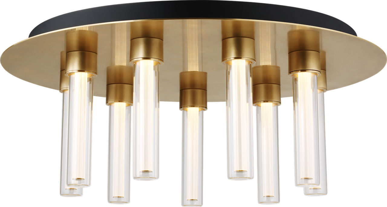 Kola 22 Flush Mount Natural Brass 2700K 90 CRI integrated led 90 cri 2700k 120v